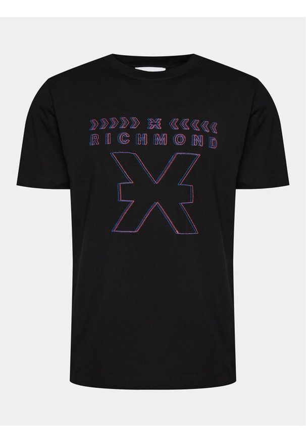Richmond X T-Shirt Ikiom UMP24141TS Czarny Regular Fit. Kolor: czarny. Materiał: bawełna