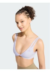 Adidas - adidas Biustonosz sportowy Optime Workout Reversible Twist Light Support Bra KS6053 Fioletowy jasny. Kolor: fioletowy. Materiał: syntetyk #2