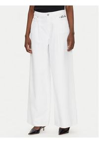 Karl Lagerfeld - KARL LAGERFELD Jeansy A2W10158 Biały Wide Leg. Kolor: biały #7