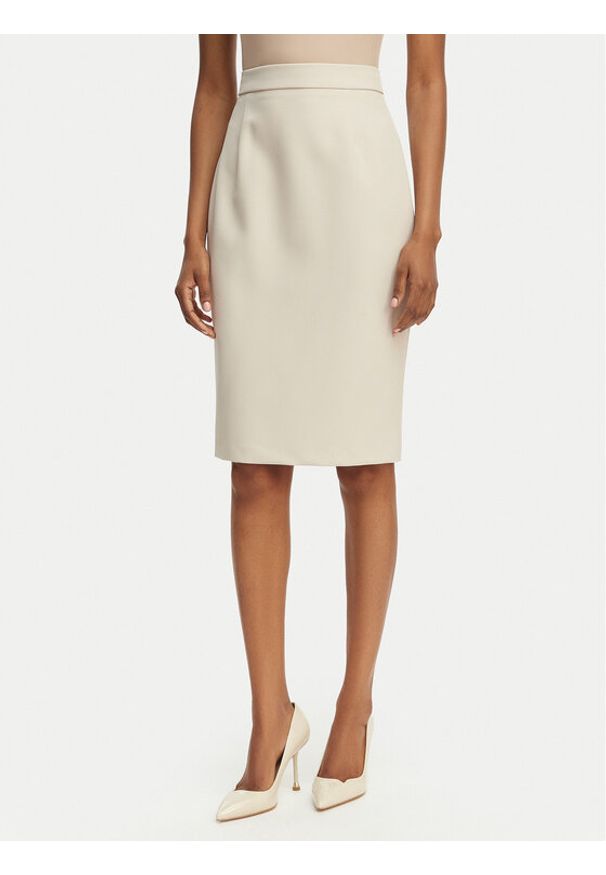 Maryley Spódnica 26EB710/43LA Beżowy Regular Fit. Kolor: beżowy. Materiał: syntetyk