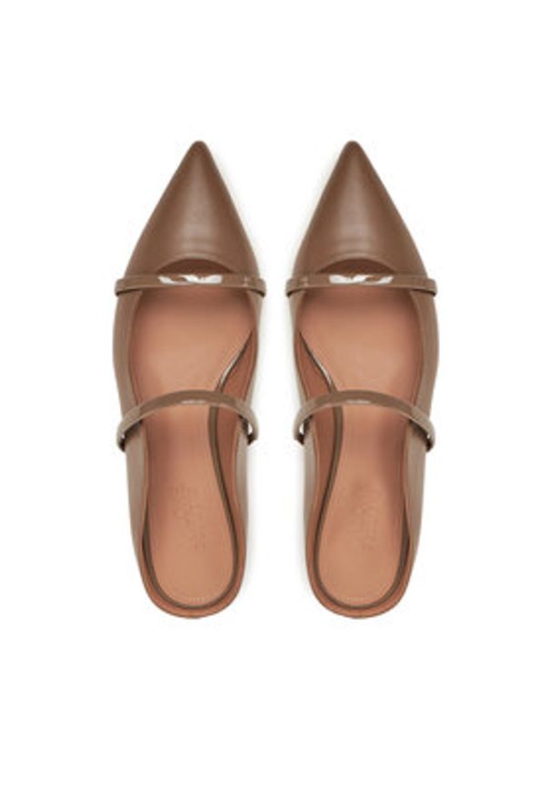 MALONE SOULIERS Klapki Maureen Flat 328 Brązowy. Kolor: brązowy. Materiał: skóra