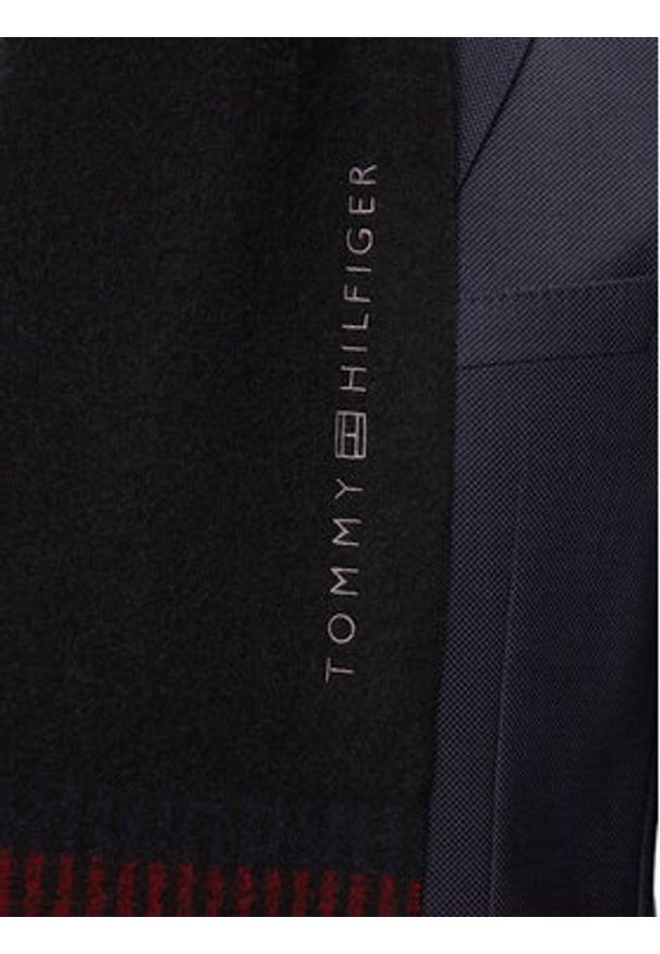 TOMMY HILFIGER - Tommy Hilfiger Szalik Corporate AM0AM12832 Czarny. Kolor: czarny. Materiał: materiał, wełna