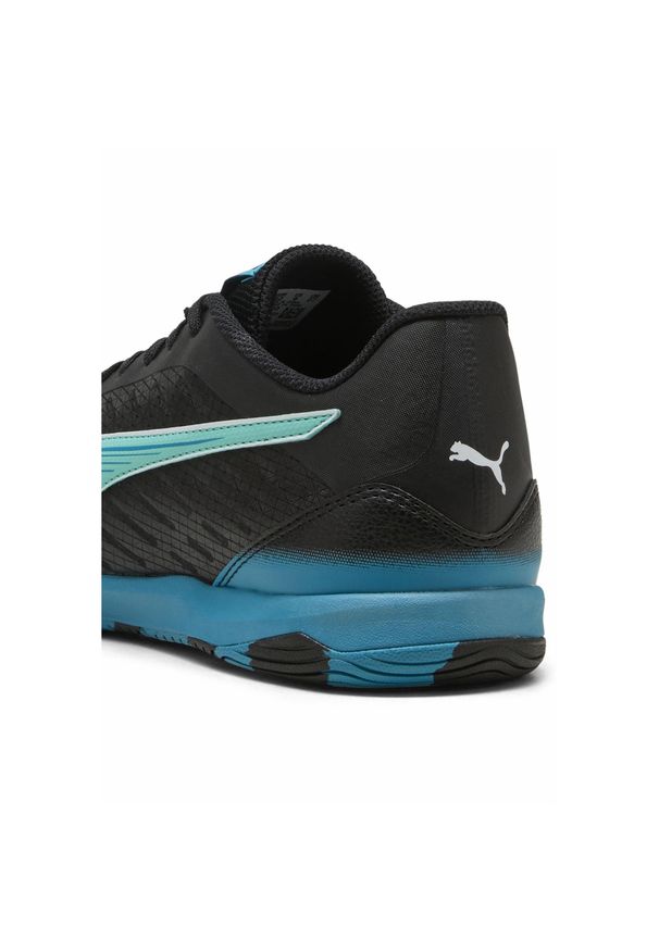 Puma - Halowe buty piłkarskie IBERO IV PUMA Black Aquatic Tropical Blue White Green. Kolor: biały, wielokolorowy, niebieski, czarny. Sport: piłka nożna
