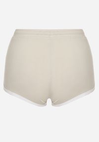 Born2be - Jasnozielone Dresowe Szorty z Bawełny Ozdobione Lamówką Liravonneae. Okazja: na co dzień. Kolor: zielony. Materiał: dresówka, bawełna. Wzór: aplikacja. Styl: sportowy, casual #3