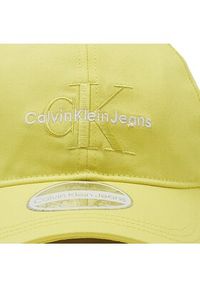 Calvin Klein Jeans Czapka z daszkiem Monogram K60K606624 Żółty. Kolor: żółty. Materiał: bawełna, materiał