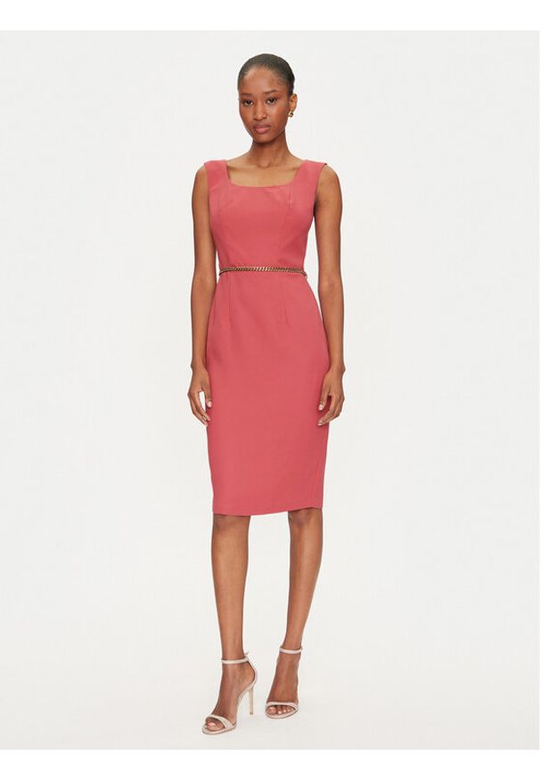 Marciano Guess Sukienka koktajlowa 5GGK12 7300A Koralowy Regular Fit. Kolor: pomarańczowy. Materiał: syntetyk. Styl: wizytowy