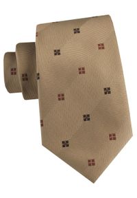 Męski Krawat - Lekki, Jasny Brąz - Alties. Kolor: beżowy, wielokolorowy, brązowy. Materiał: tkanina. Styl: elegancki, wizytowy #1