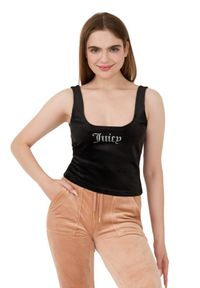 Juicy Couture - JUICY COUTURE Czarny damski top Bromley, Rozmiar S. Kolor: czarny #6