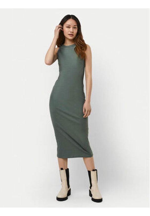 Vero Moda Sukienka letnia Lavender 10230437 Zielony Slim Fit. Kolor: zielony. Materiał: bawełna. Sezon: lato