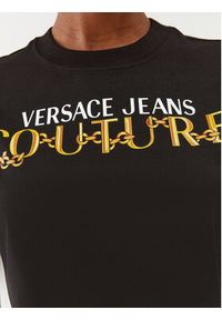 Versace Jeans Couture T-Shirt 75HAHF01 Czarny Regular Fit. Kolor: czarny. Materiał: bawełna #2
