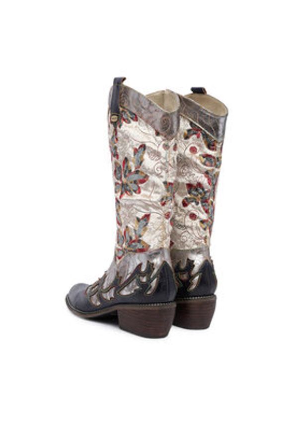 Laura Vita Kowbojki Ercwinao 19 Kolorowy. Materiał: skóra. Wzór: kolorowy