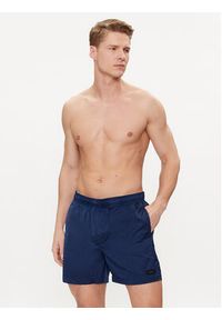 Calvin Klein Swimwear Szorty kąpielowe KM0KM00939 Granatowy Regular Fit. Kolor: niebieski. Materiał: syntetyk