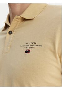 Napapijri Polo Elbas NP0A4GB4 Beżowy Regular Fit. Typ kołnierza: polo. Kolor: beżowy. Materiał: bawełna #3