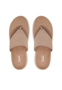 skechers - Skechers Japonki Go Walk Arch Fit 2.0 Sandal-Carrie 140861/TPE Beżowy. Kolor: beżowy. Materiał: materiał #4