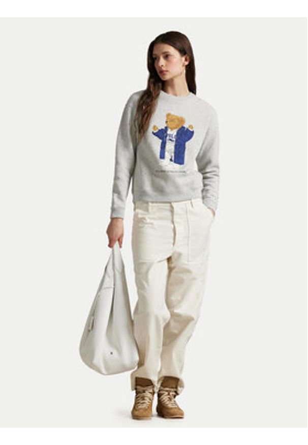 Polo Ralph Lauren Bluza 211972794001 Szary Relaxed Fit. Typ kołnierza: polo. Kolor: szary. Materiał: bawełna