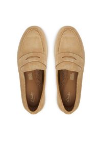 Clarks Półbuty Lockford Easy 26186190 Beżowy. Kolor: beżowy. Materiał: zamsz, skóra #4