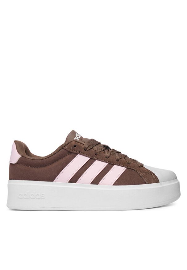 Adidas - adidas Sneakersy Streettalk Bold Shoes KJ9946 Brązowy. Kolor: brązowy. Materiał: skóra, zamsz