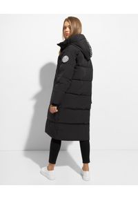 BOSIDENG - Czarna pikowana kurtka z logowanym kapturem. Kolor: czarny. Wzór: aplikacja. Styl: klasyczny #4