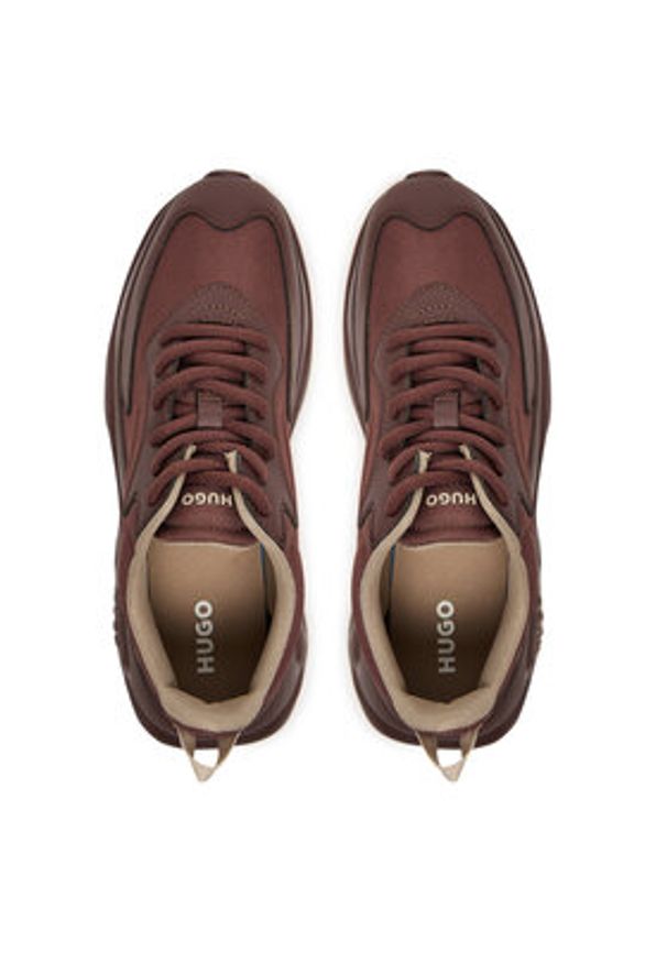 Hugo - HUGO Sneakersy Leon 50536660 Brązowy. Kolor: brązowy. Materiał: skóra