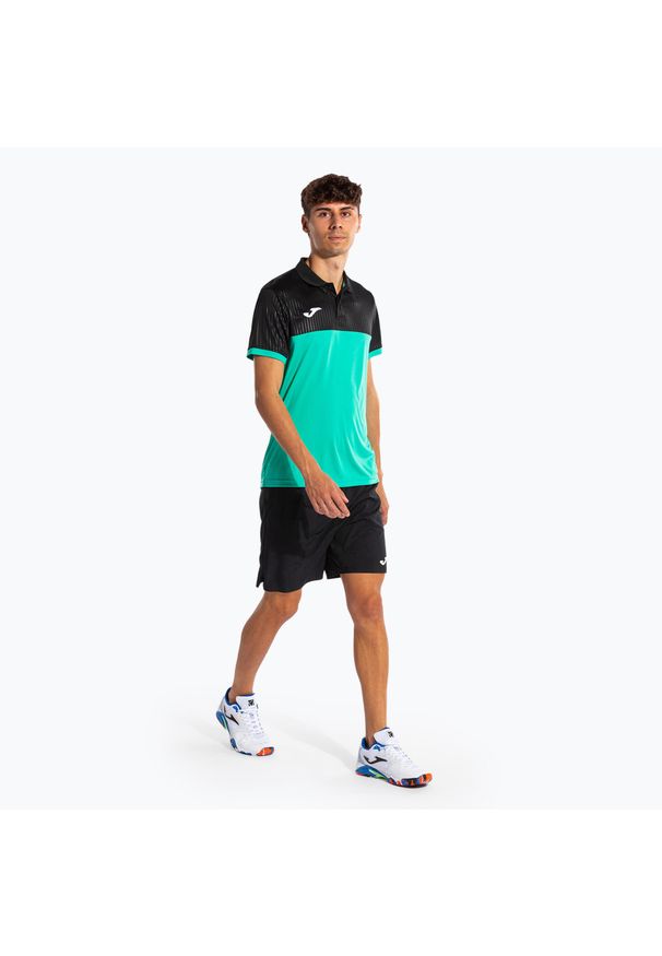 Koszulka polo tenisowa męska Joma Montreal. Typ kołnierza: polo. Kolor: zielony. Sport: tenis