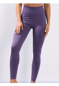 Sinsay - Legginsy sportowe z ozdobnymi przeszyciami - fioletowy. Kolor: fioletowy. Styl: sportowy