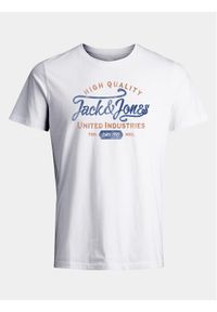 Jack & Jones - Jack&Jones T-Shirt Jprblulouie 12259674 Biały Regular Fit. Kolor: biały. Materiał: bawełna