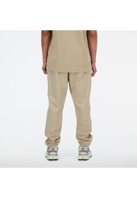 Spodnie męskie New Balance MP41508SOT – beżowe. Kolor: beżowy. Materiał: tkanina, bawełna, dresówka #3