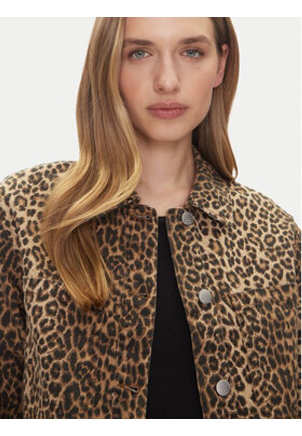 only - ONLY Kurtka jeansowa Naomi 15347129 Brązowy Regular Fit. Kolor: brązowy. Materiał: bawełna