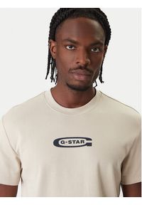 G-Star RAW - G-Star Raw T-Shirt Old Skool D25967-C812 Beżowy Regular Fit. Kolor: beżowy. Materiał: bawełna #2
