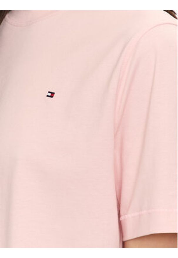 TOMMY HILFIGER - Tommy Hilfiger T-Shirt Modern Flag WW0WW43597 Różowy Relaxed Fit. Kolor: różowy. Materiał: bawełna