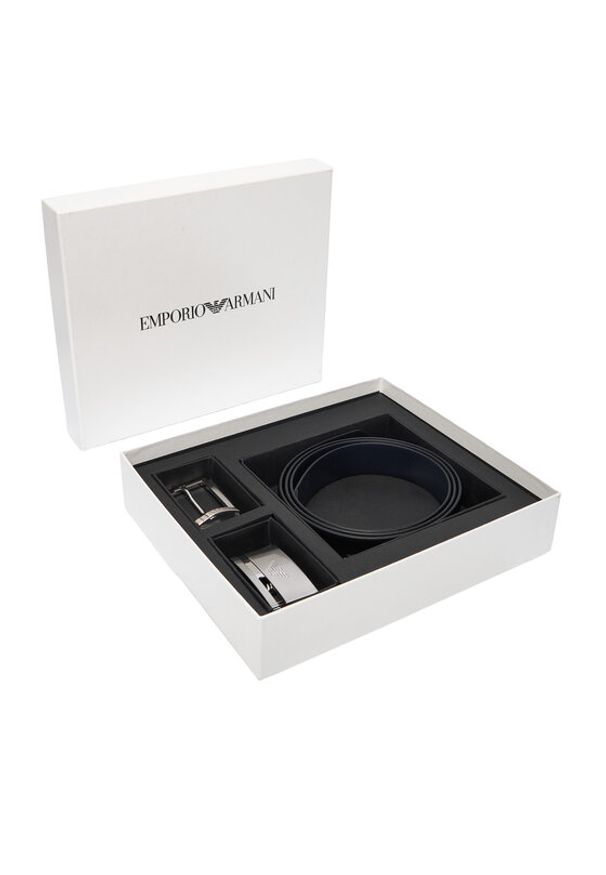 Emporio Armani Pasek Męski Y4S498 YLP4E 81519 Czarny. Kolor: czarny. Materiał: skóra