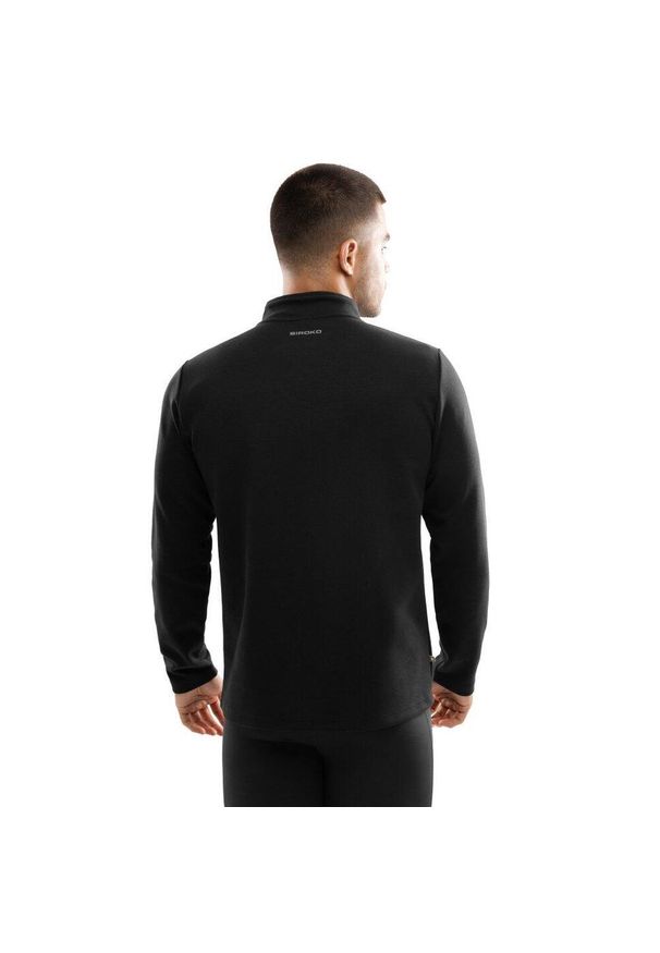 SIROKO - Męska bluza treningowa z suwakiem pod szyją Fitness Siroko Inter. Kolor: czarny. Materiał: materiał. Długość: krótkie. Sport: fitness