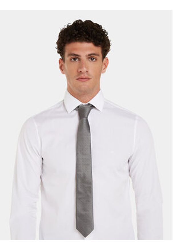 Calvin Klein Krawat K10K112350 Szary. Kolor: szary. Materiał: jedwab