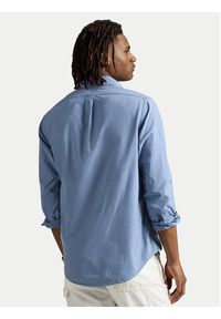Polo Ralph Lauren Koszula 710804257059 Błękitny Slim Fit. Typ kołnierza: polo. Kolor: niebieski. Materiał: bawełna #6