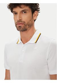 K-Way Polo Jud K1125DW Biały Regular Fit. Typ kołnierza: polo. Kolor: biały. Materiał: bawełna