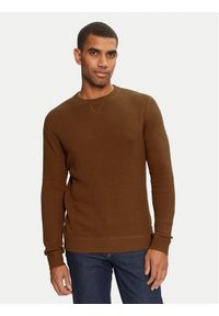 Jack & Jones - Jack&Jones Sweter 12264668 Brązowy Regular Fit. Kolor: brązowy. Materiał: bawełna #1