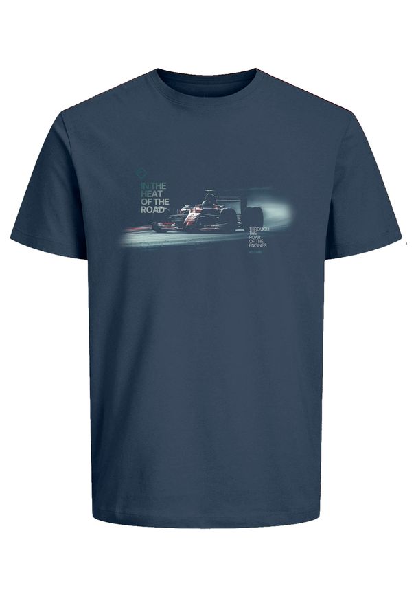 Volcano - Bawełniany t-shirt, Comfort Fit, T-FAST. Okazja: na co dzień. Materiał: bawełna. Długość: krótkie. Wzór: nadruk. Styl: casual