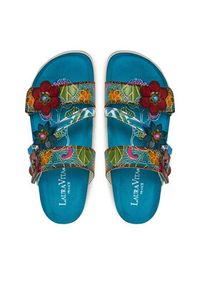 Laura Vita Klapki Brcyano 16 Niebieski. Kolor: niebieski. Materiał: skóra #7