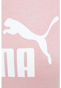 Puma t-shirt bawełniany kolor różowy. Kolor: różowy. Materiał: bawełna. Wzór: nadruk #2