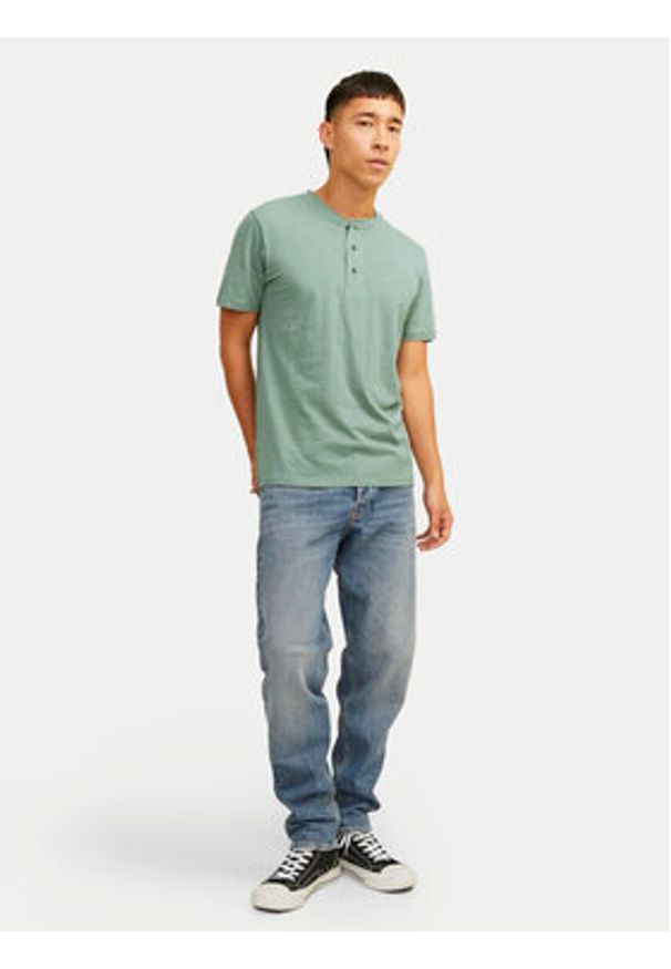 Jack & Jones - Jack&Jones T-Shirt Jprblunixs 12257965 Zielony Slim Fit. Kolor: zielony. Materiał: bawełna