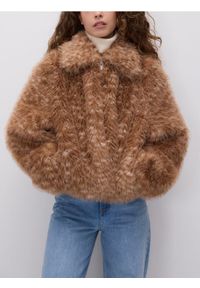 Reserved - Kurtka z imitacji futra - wielobarwny. Materiał: futro #1