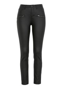 Cellbes Mocno elastyczne spodnie z woskowaną powierzchnią Czarny female czarny 50. Okazja: na co dzień. Kolor: czarny. Materiał: materiał. Styl: elegancki, casual, klasyczny #1