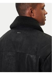 BOSS Kurtka skórzana Jonier 50547567 Czarny Relaxed Fit. Kolor: czarny. Materiał: skóra #4