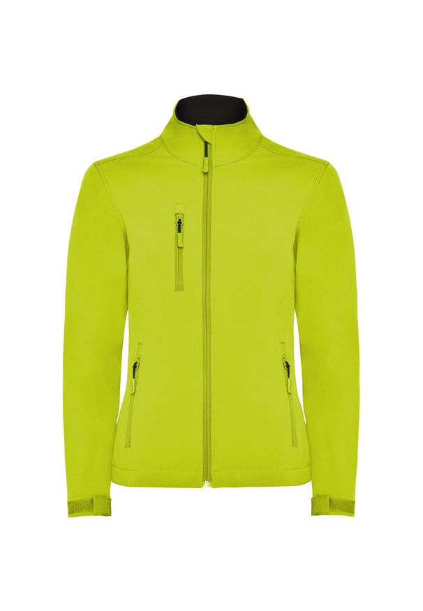 ROLY - Damska Kurtka Soft Shell Nebraska. Kolor: żółty, wielokolorowy, zielony