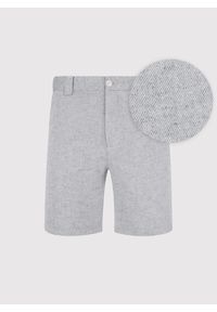 Pako Lorente - PAKO LORENTE - Szare szorty męskie z lnem. Okazja: na co dzień. Kolor: różowy, szary. Materiał: len. Sezon: lato. Styl: casual #8