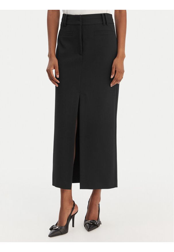 Patrizia Pepe Spódnica midi 8G0515/A498-K103 Czarny Regular Fit. Kolor: czarny. Materiał: syntetyk