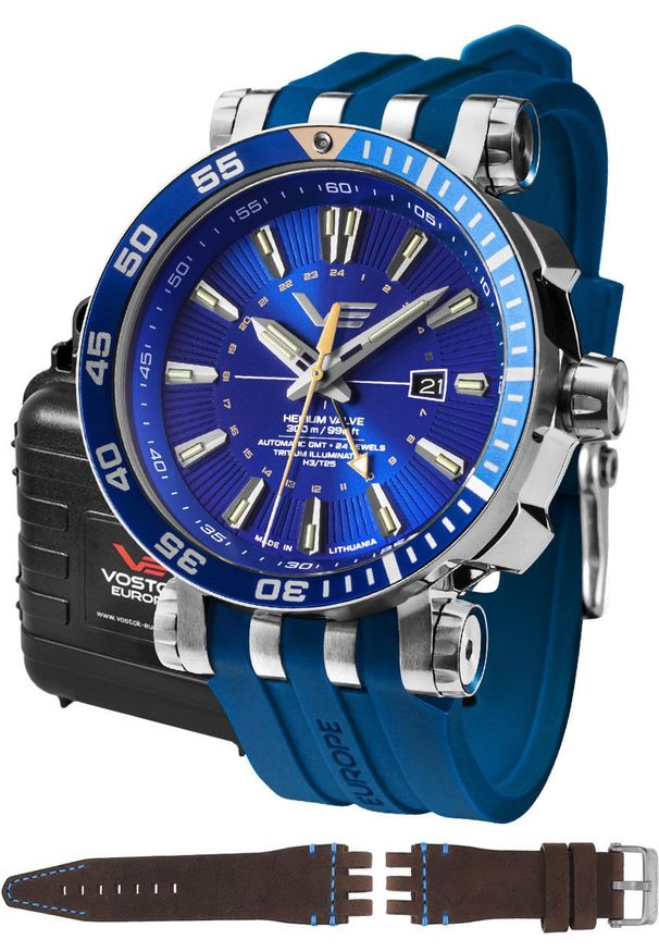 Zegarek męski Vostok Europe NH34-575A716S niebieski. Kolor: niebieski