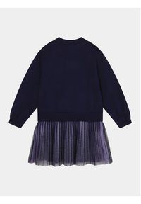Billieblush Sukienka dzianinowa U12855 Granatowy Regular Fit. Kolor: niebieski. Materiał: bawełna #2