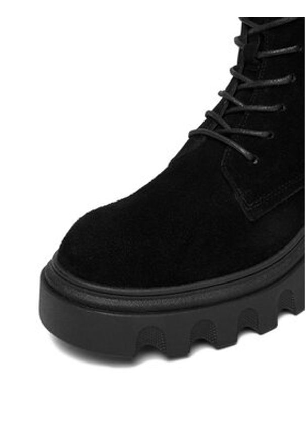 Badura Trzewiki C-WFA3112-1Z Czarny. Kolor: czarny. Materiał: zamsz, skóra