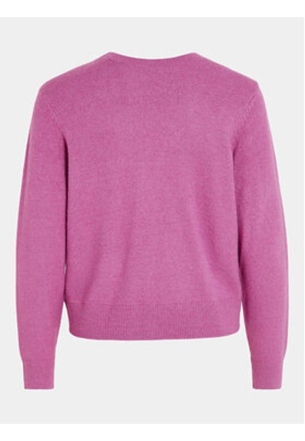 Vila Sweter Ril 14092042 Fioletowy Regular Fit. Kolor: fioletowy. Materiał: wiskoza